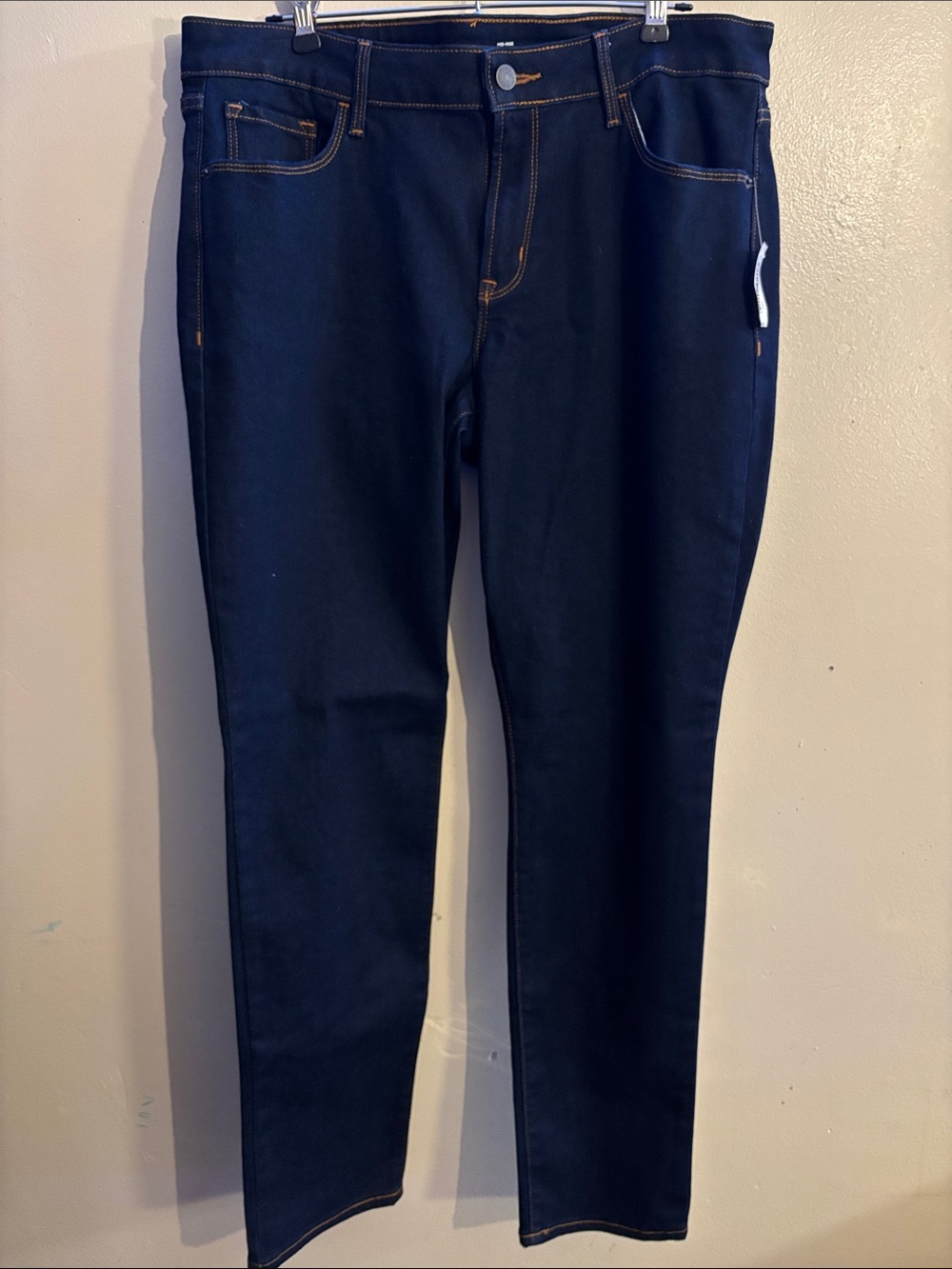 Old Navy Navy Slim Straight Jeans